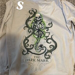 Gray Long Sleeve Shirt with Dark Mark Design